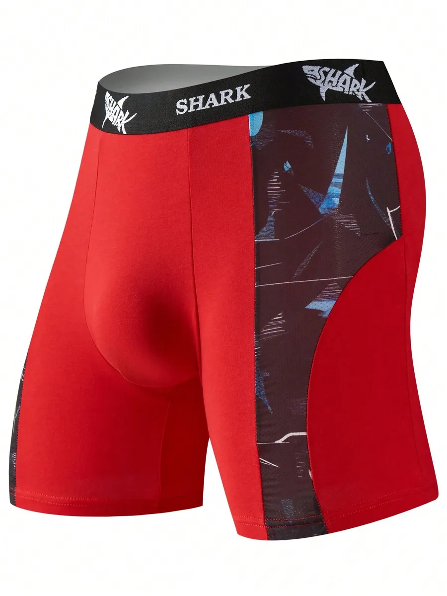 Red Spliced Mesh Boxer Shorts  – Mesh Sport Boxer Bewertung und Preis