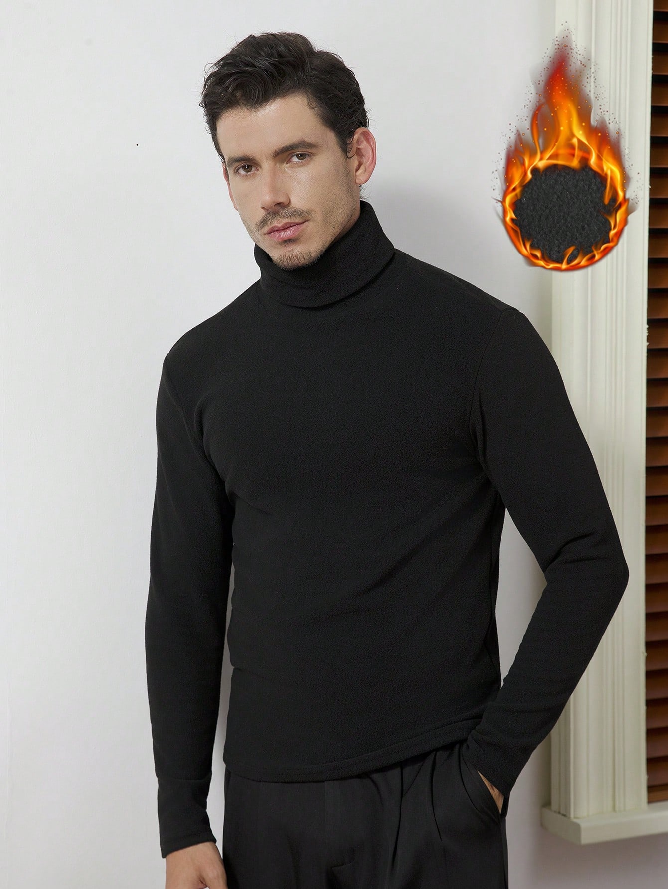 Men's Black High-Neck Long Sle – Base Layer Top Bewertung und Preis