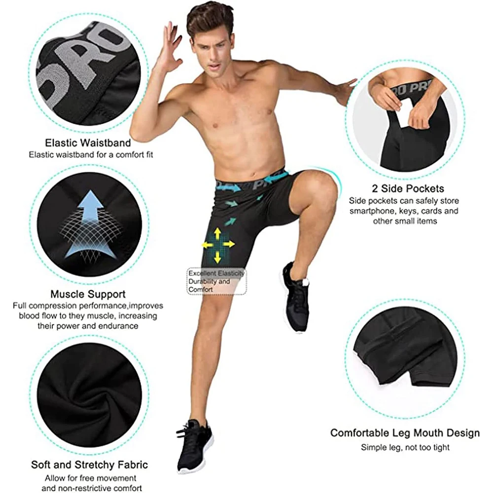 Mens Gym Shorts with Pockets W – Compression Shorts Athletes Bewertung und Preis