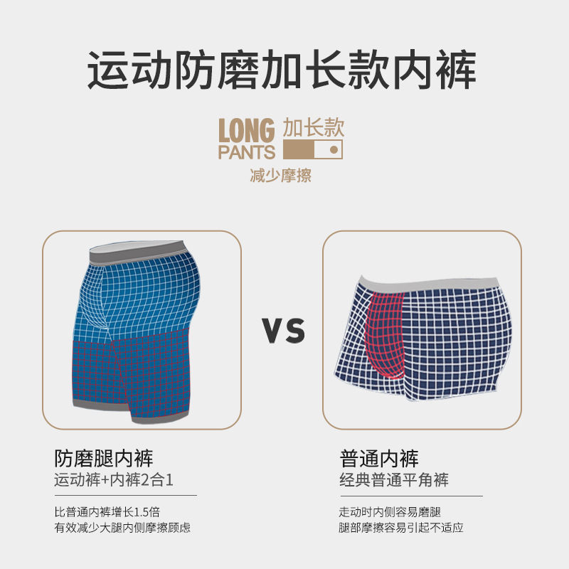 2pcs/Lot underpants leg up lon – Long Leg Trunk Men Bewertung und Preis