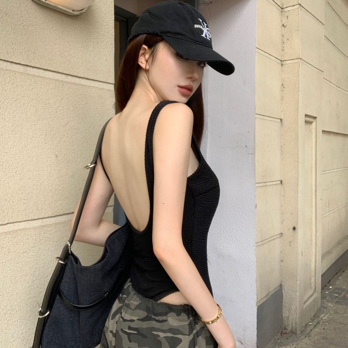Black Strappy Bodysuit Sexy Ba – Tank Top Ribbed Bewertung und Preis
