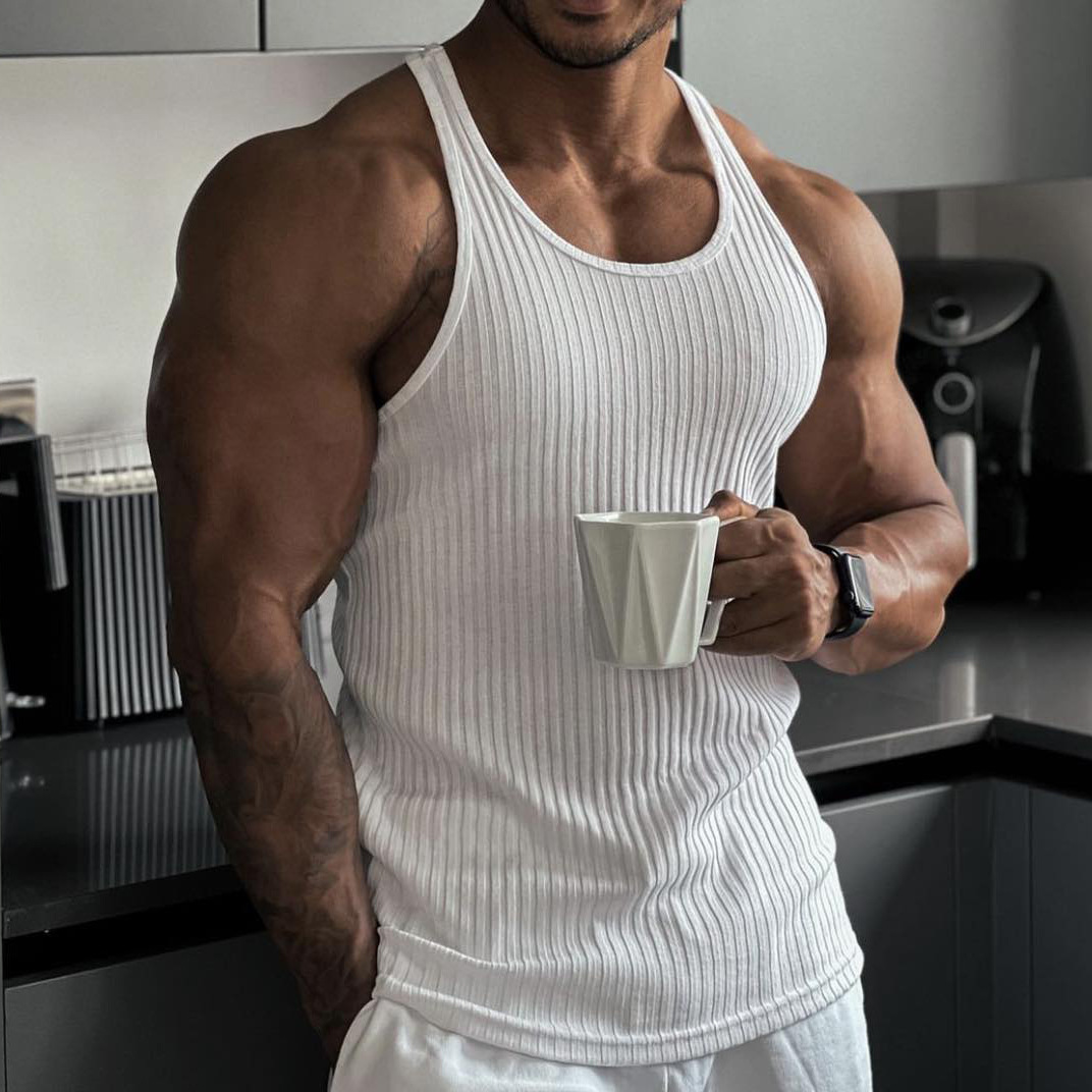 2024 Summer new men V-neck Ves – Undershirt Crew Neck Bewertung und Preis