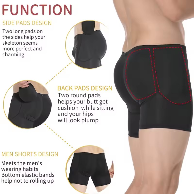 Men Padded Hip Enhancer Booty  – Boxer Brief Pack Cotton Bewertung und Preis