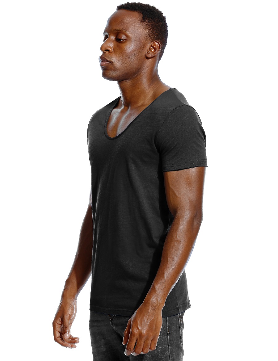 Scoop Neck T Shirt for Men Low – Undershirt Crew Neck Bewertung und Preis