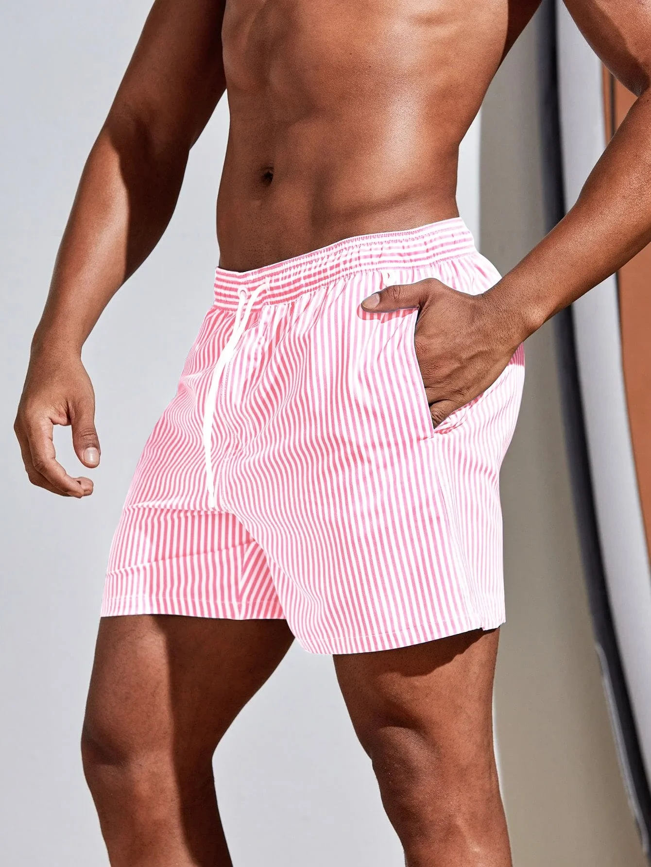 Men Vertical Striped Drawstrin – Bamboo Fiber Trunk Bewertung und Preis