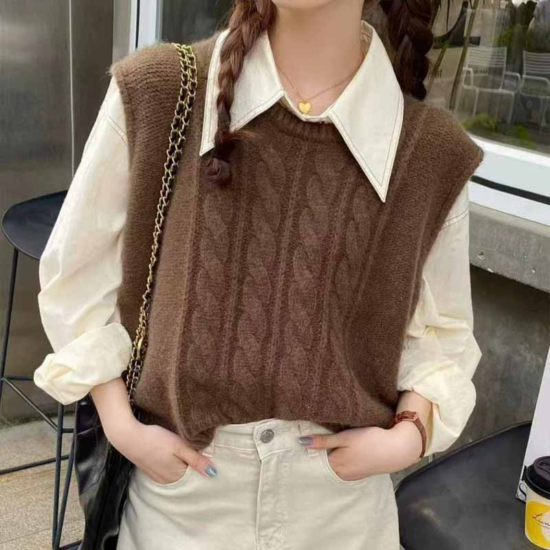 2025 New O-Neck Knitted Vest W – Sleeveless Undershirt Bewertung und Preis