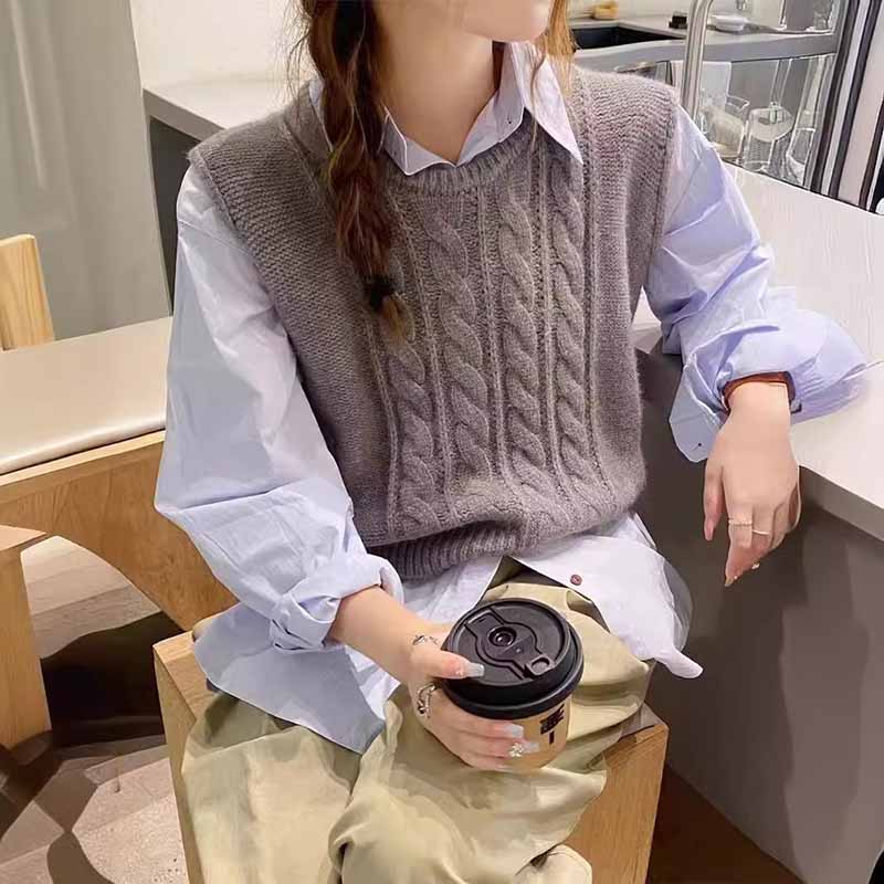 2025 New O-Neck Knitted Vest W – Sleeveless Undershirt Bewertung und Preis