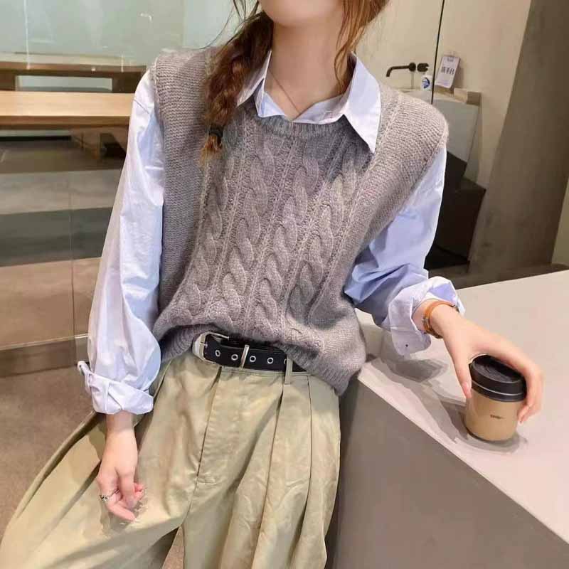 2025 New O-Neck Knitted Vest W – Sleeveless Undershirt Bewertung und Preis