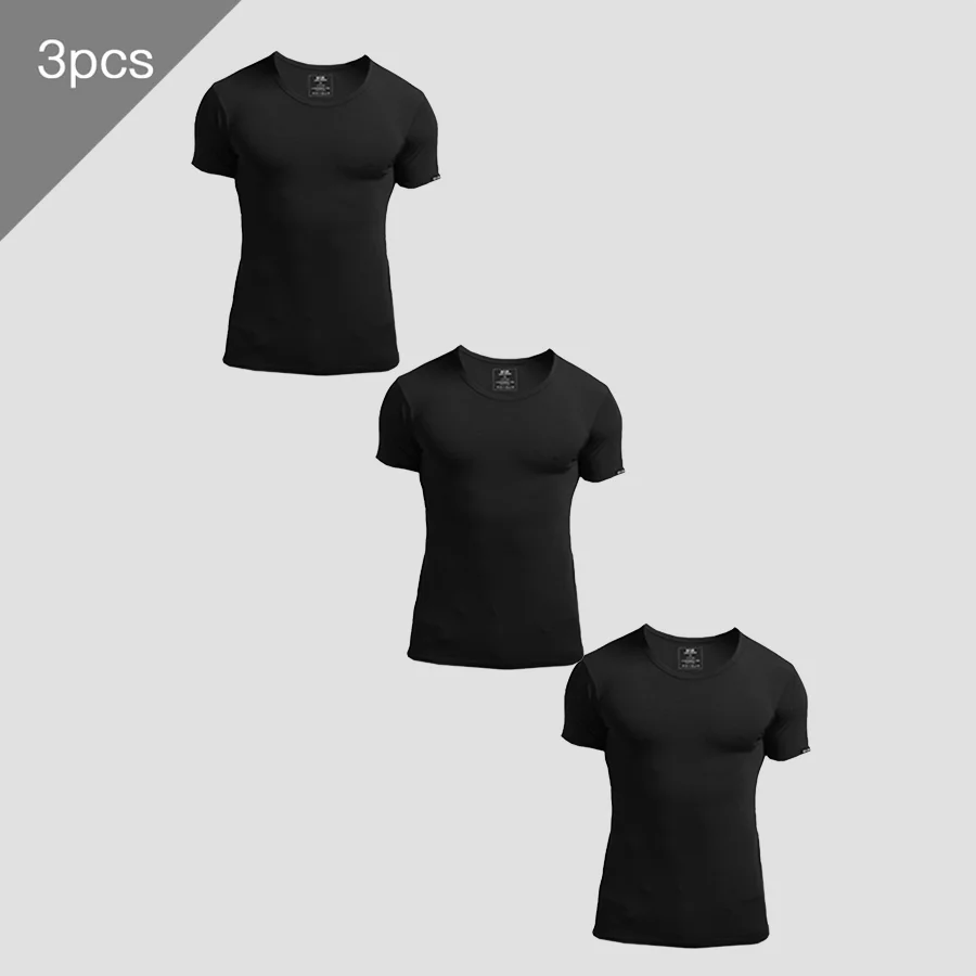 3PCS Men's Summer Short Sleeve – Undershirt Crew Neck Bewertung und Preis