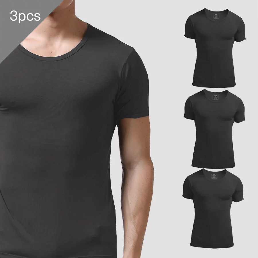 3PCS Men's Summer Short Sleeve – Undershirt Crew Neck Bewertung und Preis