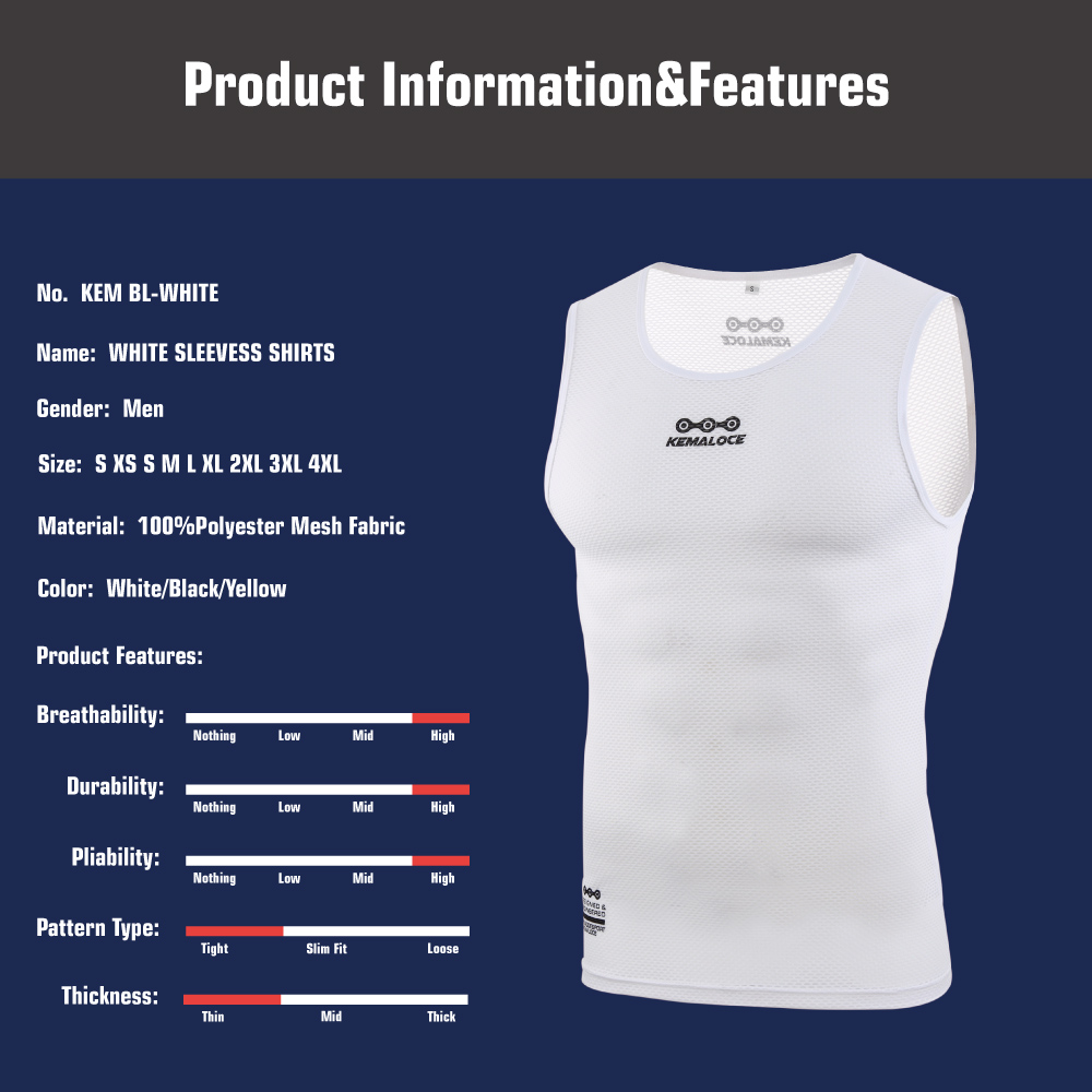 KEMALOCE Cycling Base Layer Sl – Sleeveless Undershirt Bewertung und Preis