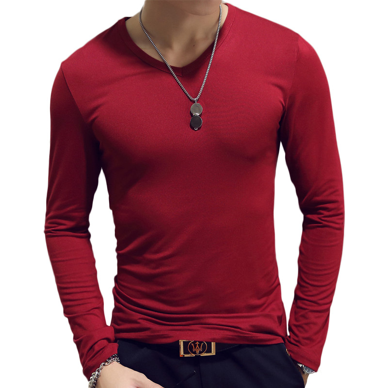 V Neck Mens T Shirts Plain Lon – Undershirt Crew Neck Bewertung und Preis
