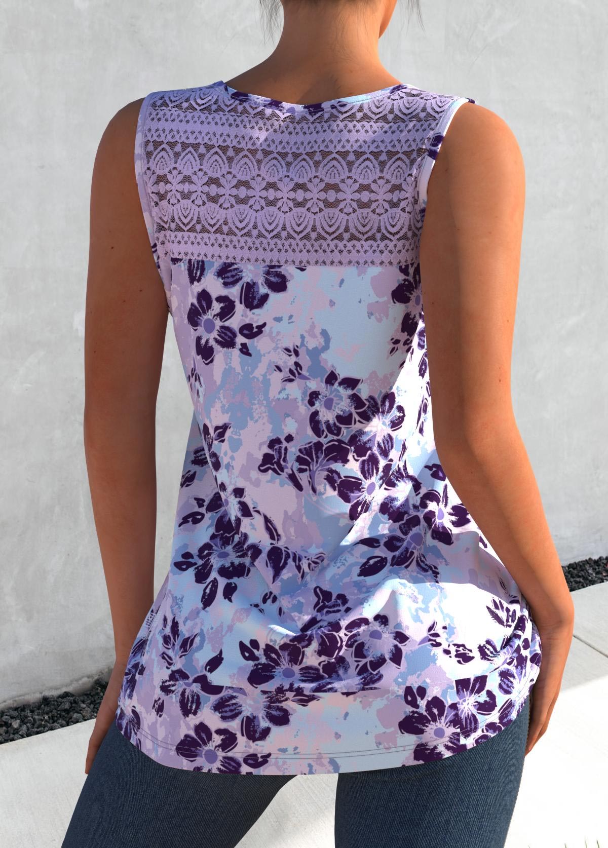 Plus Size Cross Strap Floral P – Suspender Tank Top Bewertung und Preis