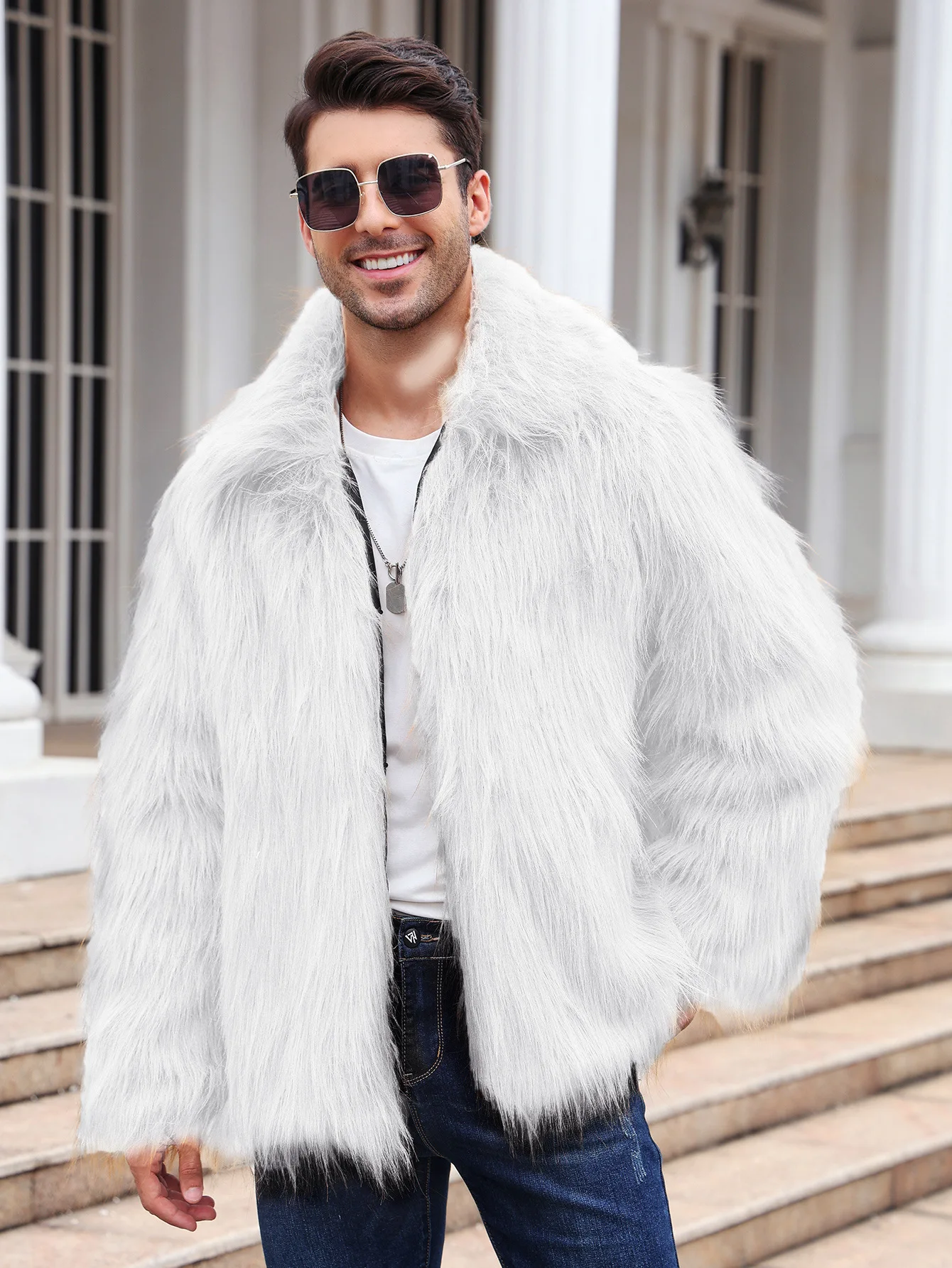 Men Faux Fox Fur Jacket Coat W – Thermal Long John Bewertung und Preis
