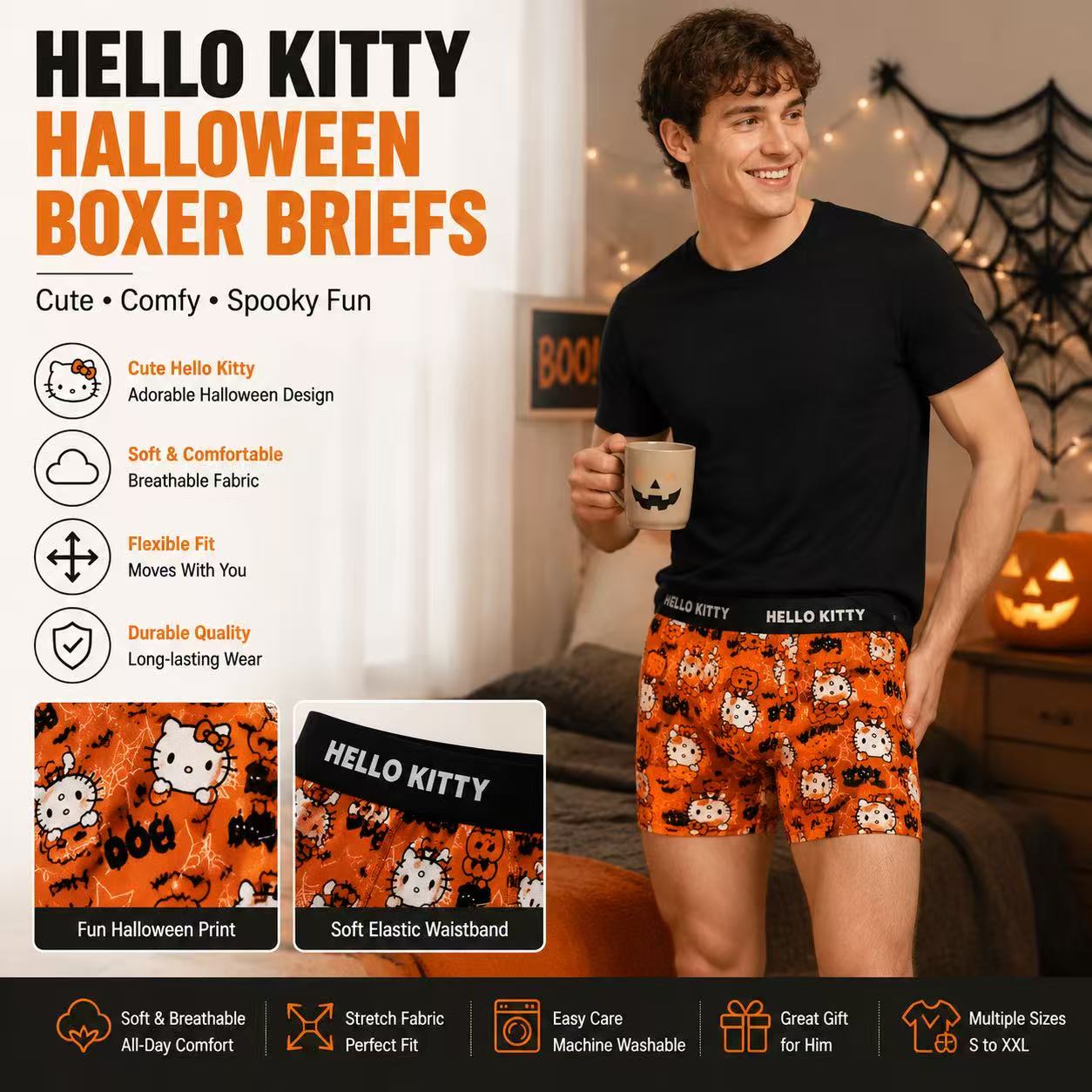 Print Hello Kitty Men's Sports – Quick Dry Underwear Bewertung und Preis