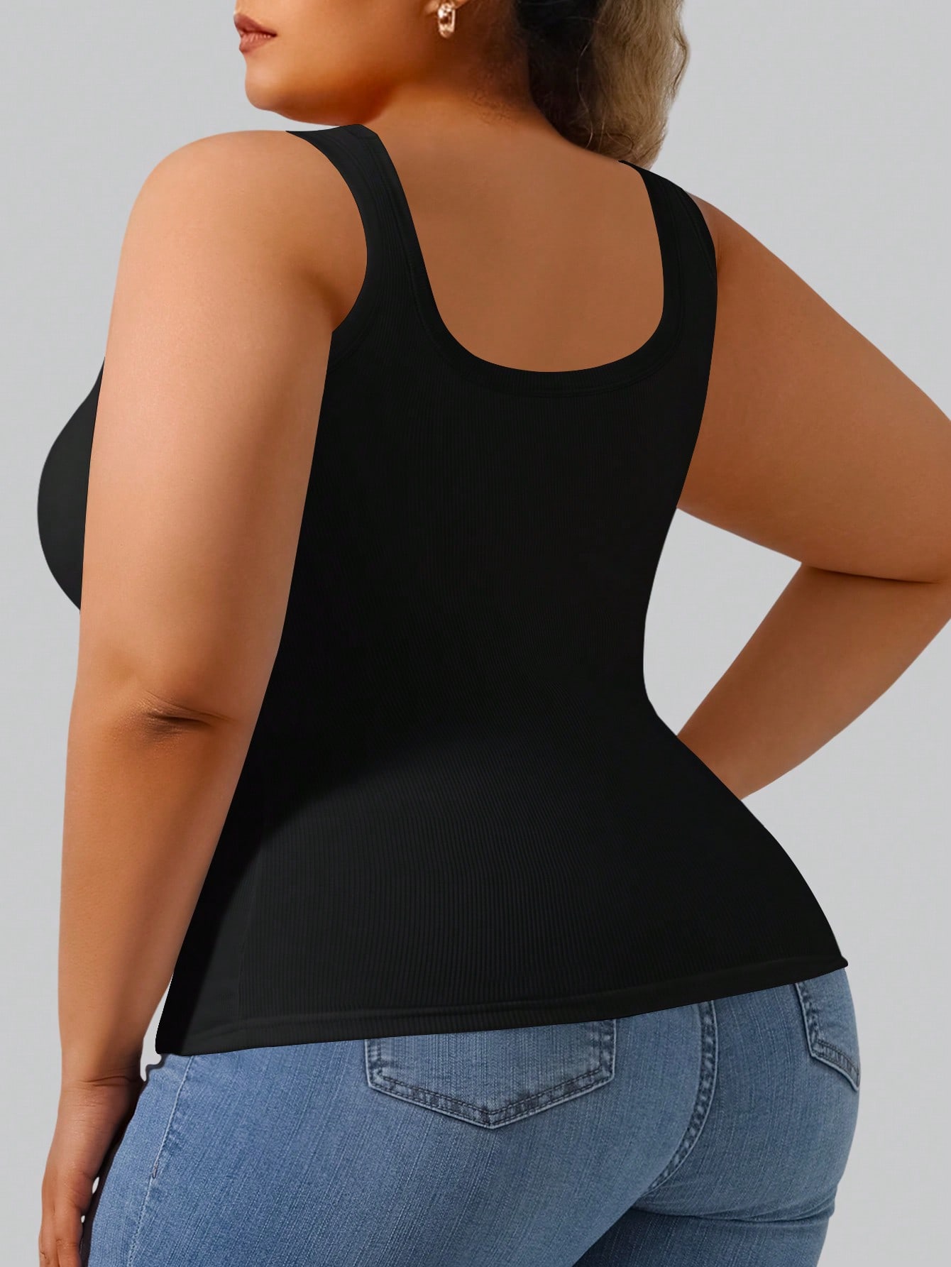 Plus Size Women's High Stretch – Tank Top Ribbed Bewertung und Preis
