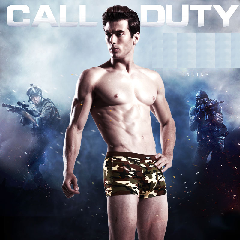 4pcs/lot Camouflage Boxer Men  – Multi Pack Underwear Bewertung und Preis