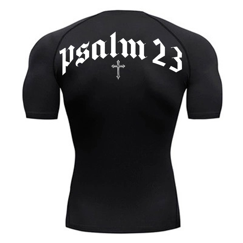 Psalm 23 Cross Print Compressi – Base Layer Top Bewertung und Preis